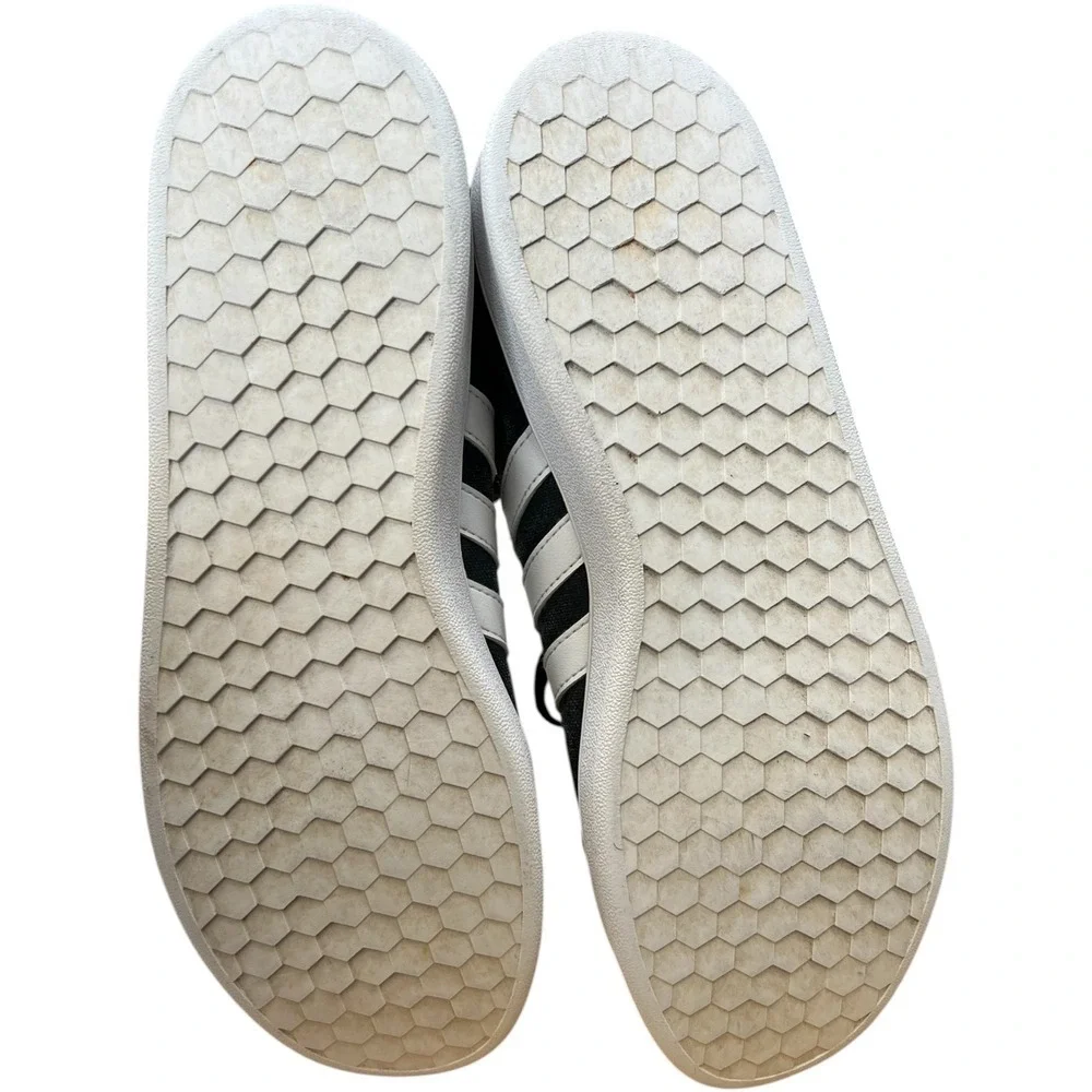 Adidas Grand Court Washed Grey/Black Canvas Sneakers EG1517 Mens 7 Women's 8.5